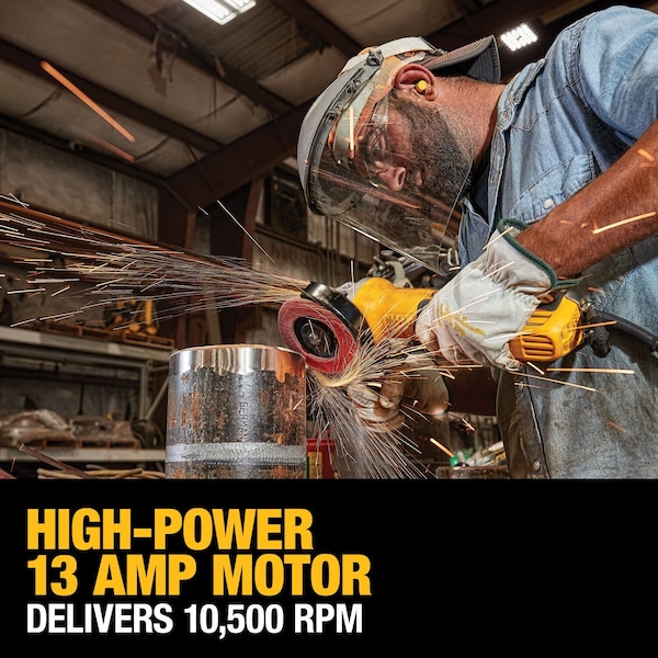 Dewalt 5 in. Brushless Paddle Switch Small Angle Grinder with Kickback Brake, No Lock-On - DWE43214N