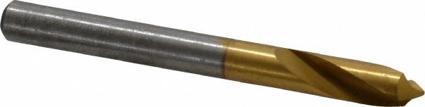 Guhring Spotting Drill: 1/4" Dia, 90 deg, High-Speed Steel - 9005680063500