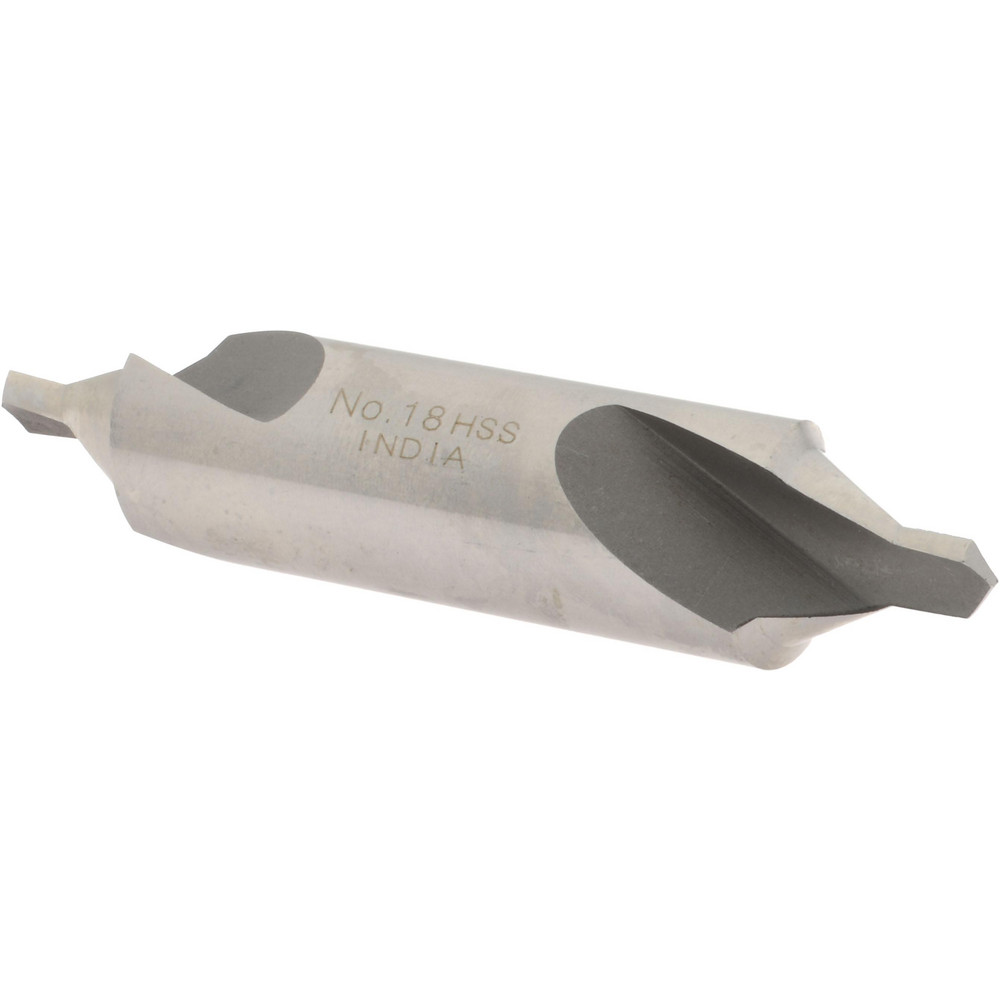 Value Collection Combination Drill & Countersink: #18, 3/4" Body Dia, 118 deg, High-Speed Steel - 157400018000000