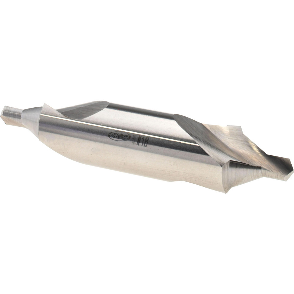 Value Collection Combination Drill & Countersink: #18, 3/4" Body Dia, 118 deg, High-Speed Steel - 157400018000000