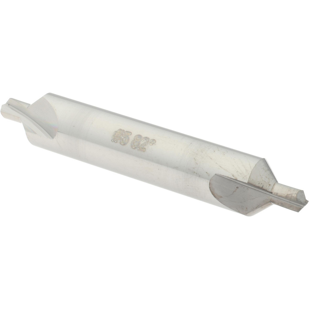 Hertel Combination Drill & Countersink: #5, 7/16" Body Dia, 118 deg, High-Speed Steel - H-81154L05050