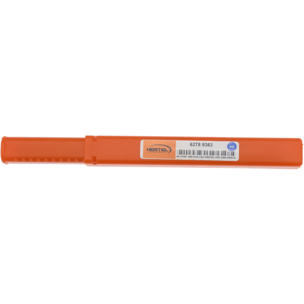 Hertel Combination Drill & Countersink: #4-1/2, 3/8" Body Dia, 118 deg, High-Speed Steel - H-81155L04560