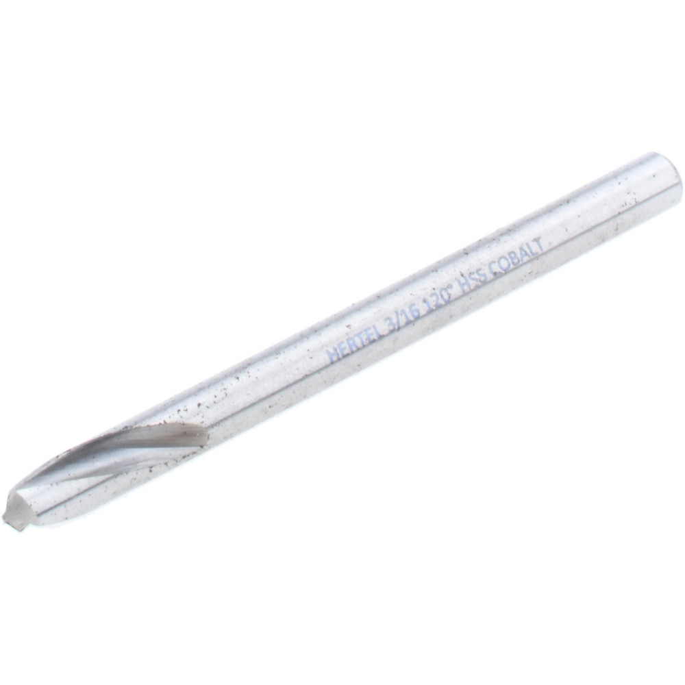 Hertel Spotting Drill: 3/16" Dia, 120 deg, 2-3/8" OAL, Cobalt M-35 (HSS-E) - H-81196047600
