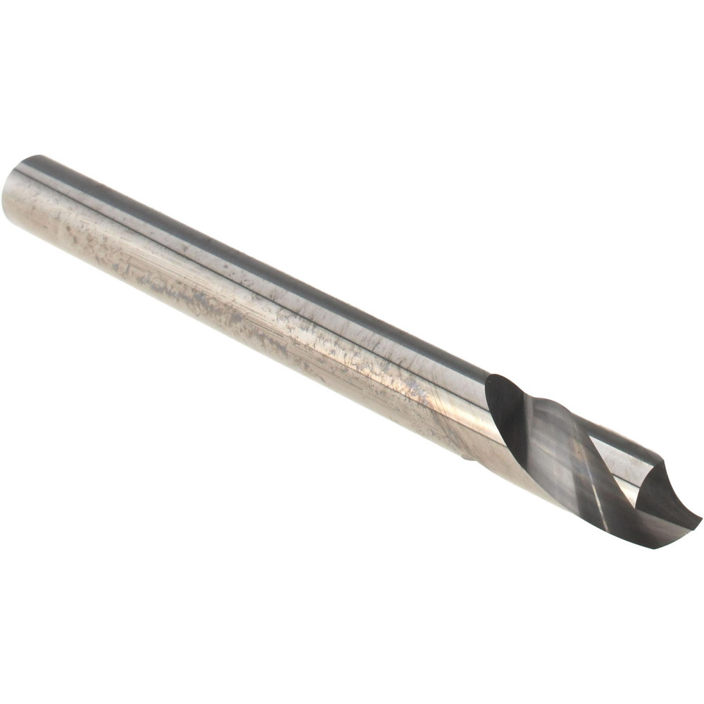 Precision Twist Drill Spotting Drill: 1/4" Dia, 90 deg, 3" OAL, Solid Carbide - 6002392