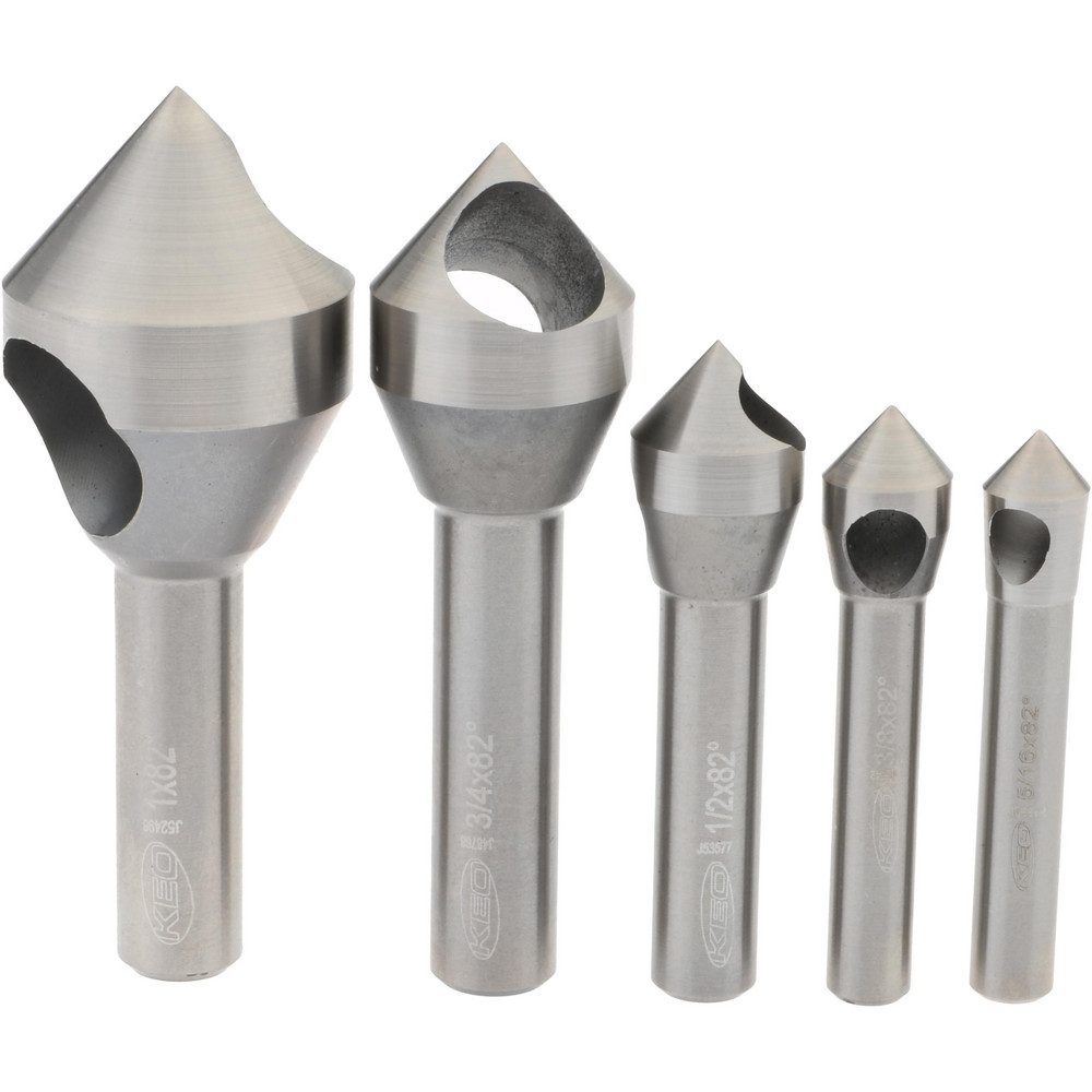Magafor 5 Pc #1 to #5 High Speed Steel Combo Drill & Countersink Set - 81185000000