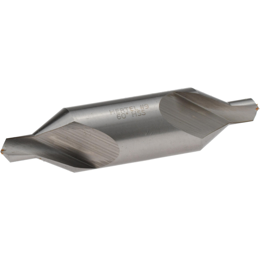 Hertel Combination Drill & Countersink: #9, 7/8" Body Dia, 118 deg, High-Speed Steel - H-81115090000