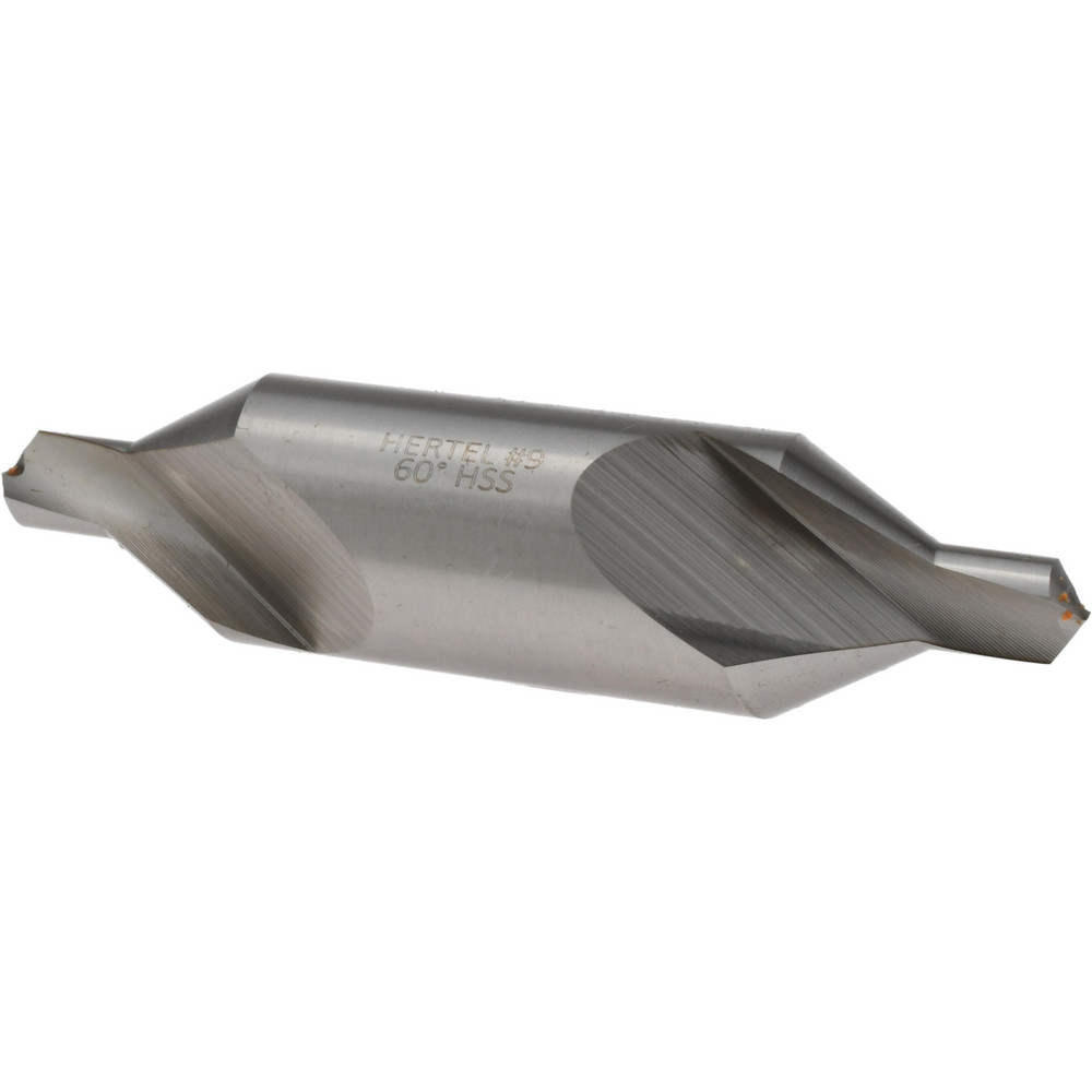 Hertel Combination Drill & Countersink: #9, 7/8" Body Dia, 118 deg, High-Speed Steel - H-81115090000