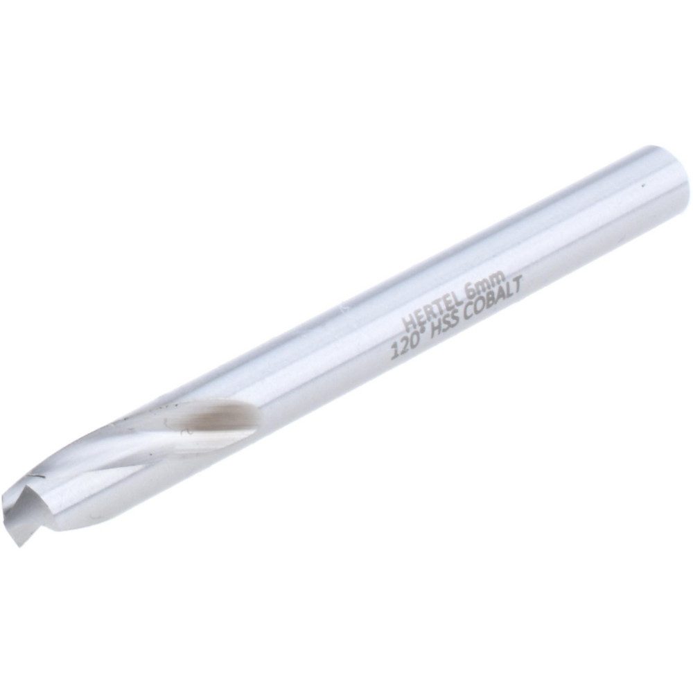 Hertel Spotting Drill: 6.00 mm Dia, 120 deg, Cobalt M-35 (HSS-E) - H-81196060000