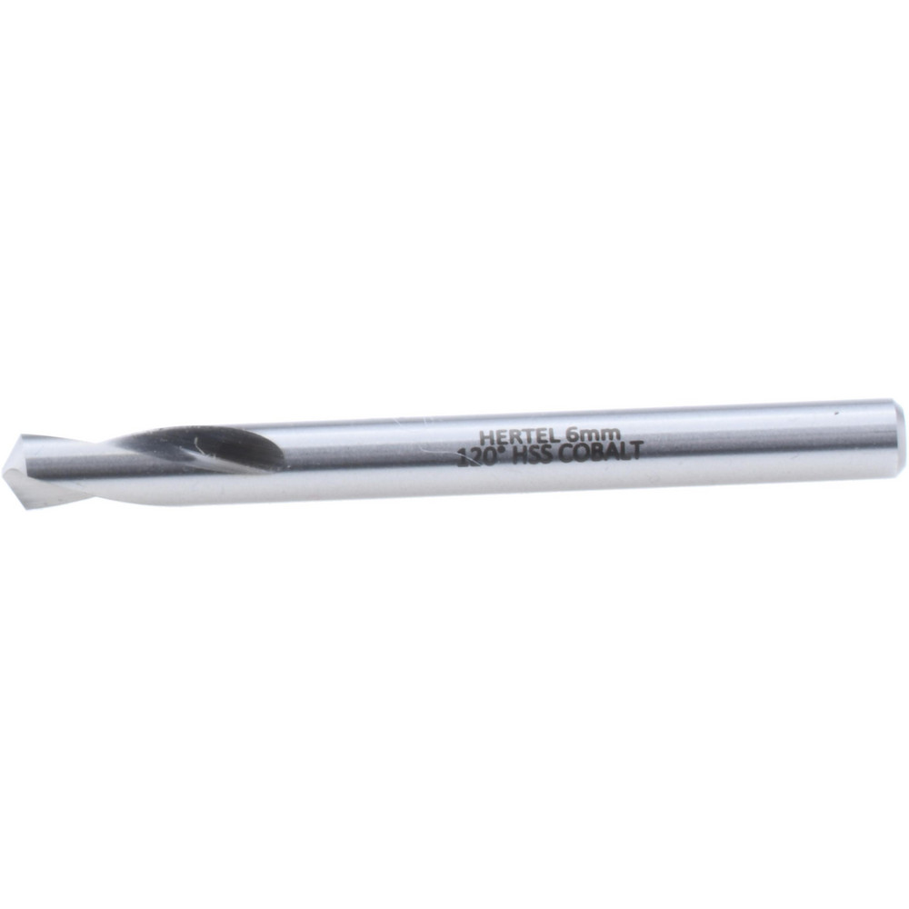 Hertel Spotting Drill: 6.00 mm Dia, 120 deg, Cobalt M-35 (HSS-E) - H-81196060000