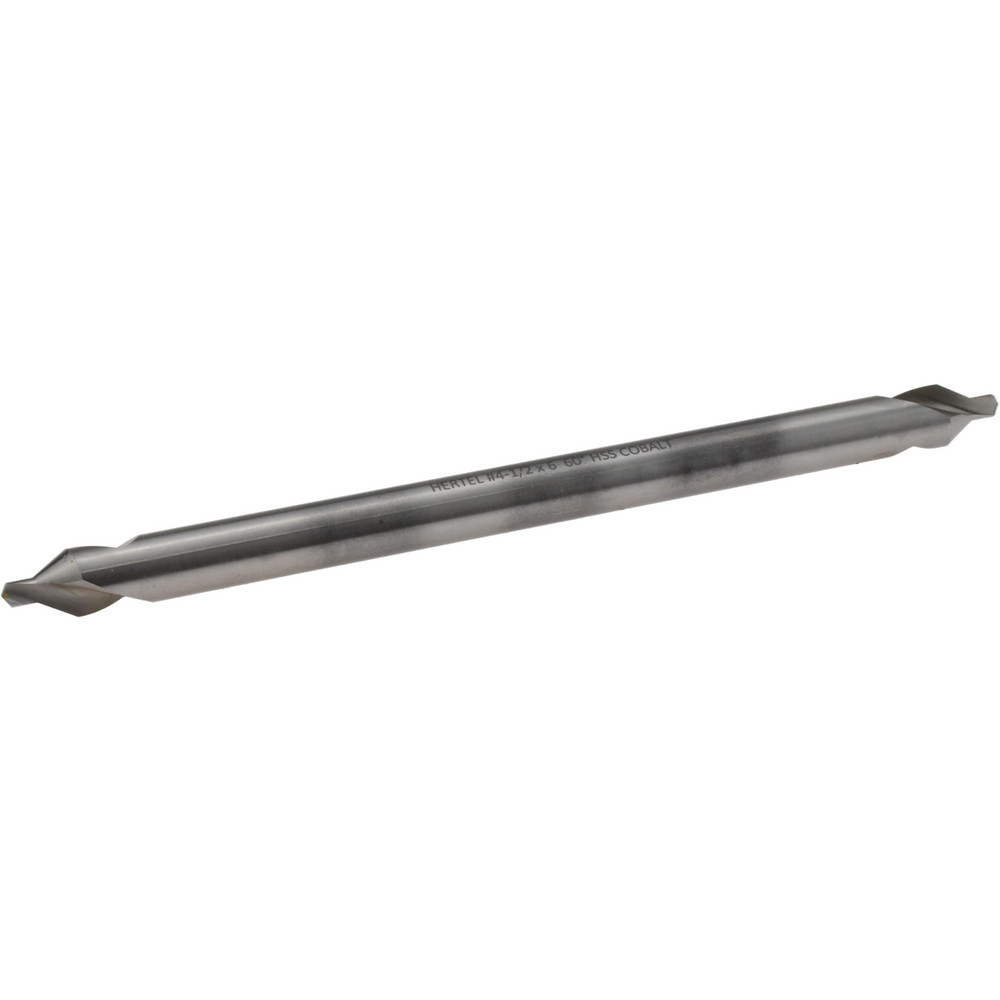 Hertel Combination Drill & Countersink: #4-1/2, 3/8" Body Dia, 118 deg, High-Speed Steel - H-81186045600