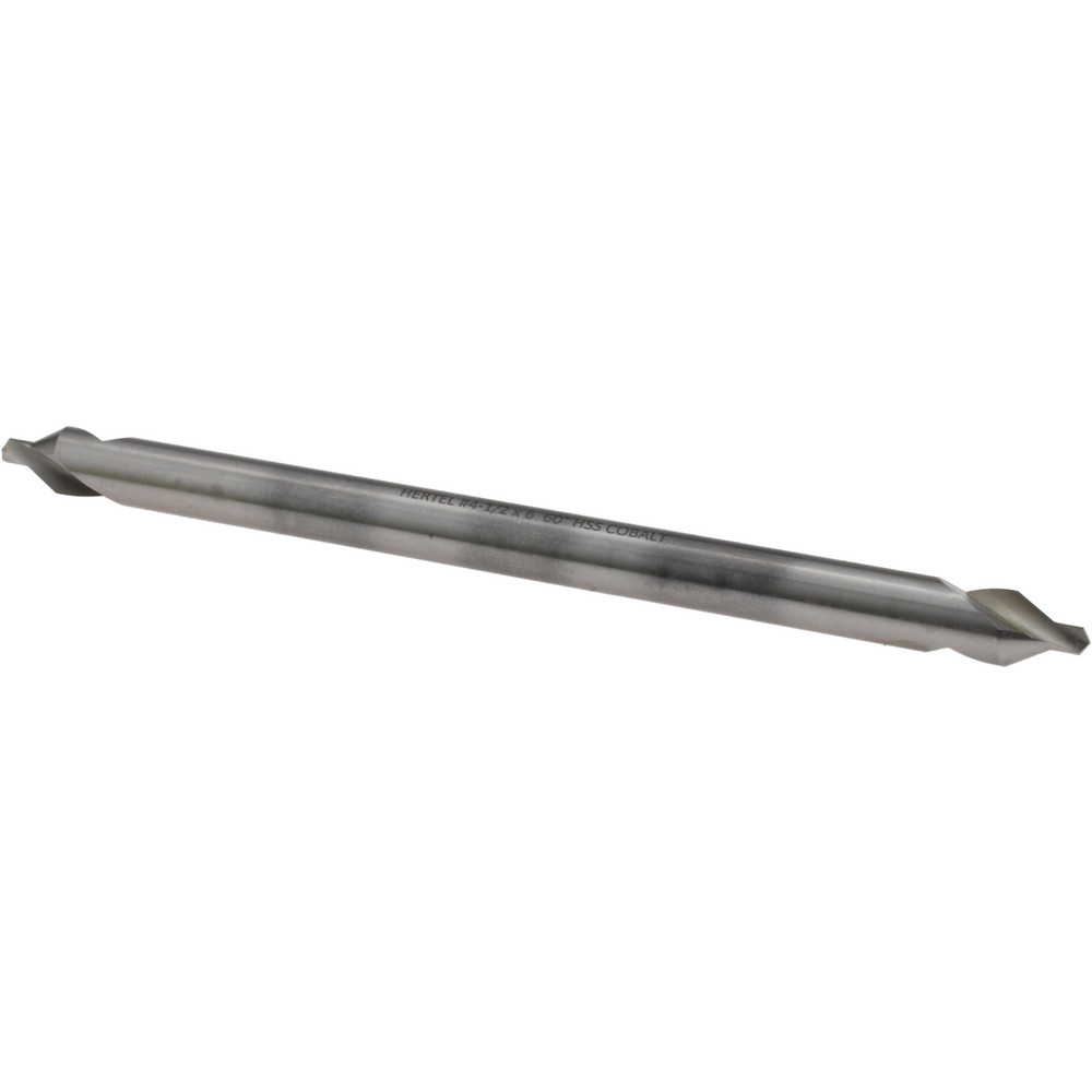 Hertel Combination Drill & Countersink: #4-1/2, 3/8" Body Dia, 118 deg, High-Speed Steel - H-81186045600