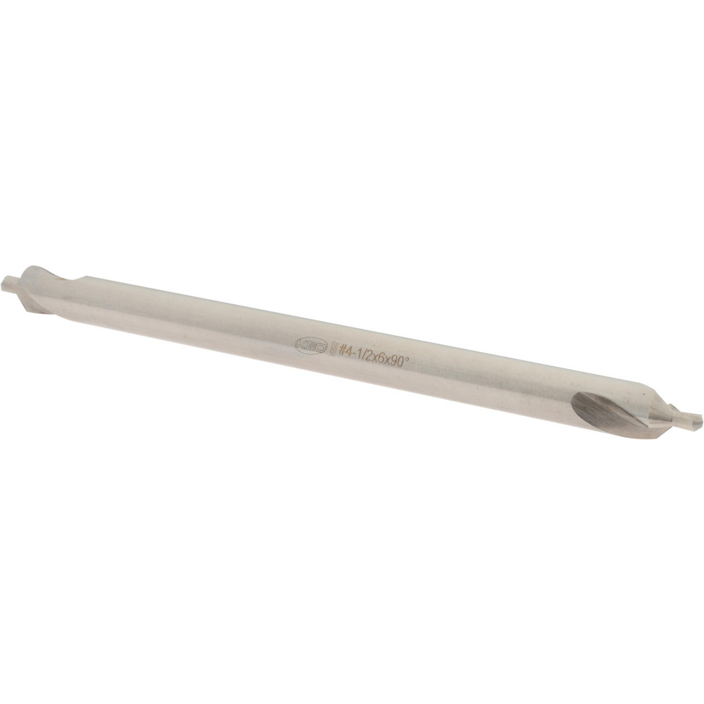 Hertel Combination Drill & Countersink: #4-1/2, 3/8" Body Dia, 118 deg, High-Speed Steel - H-81186045600