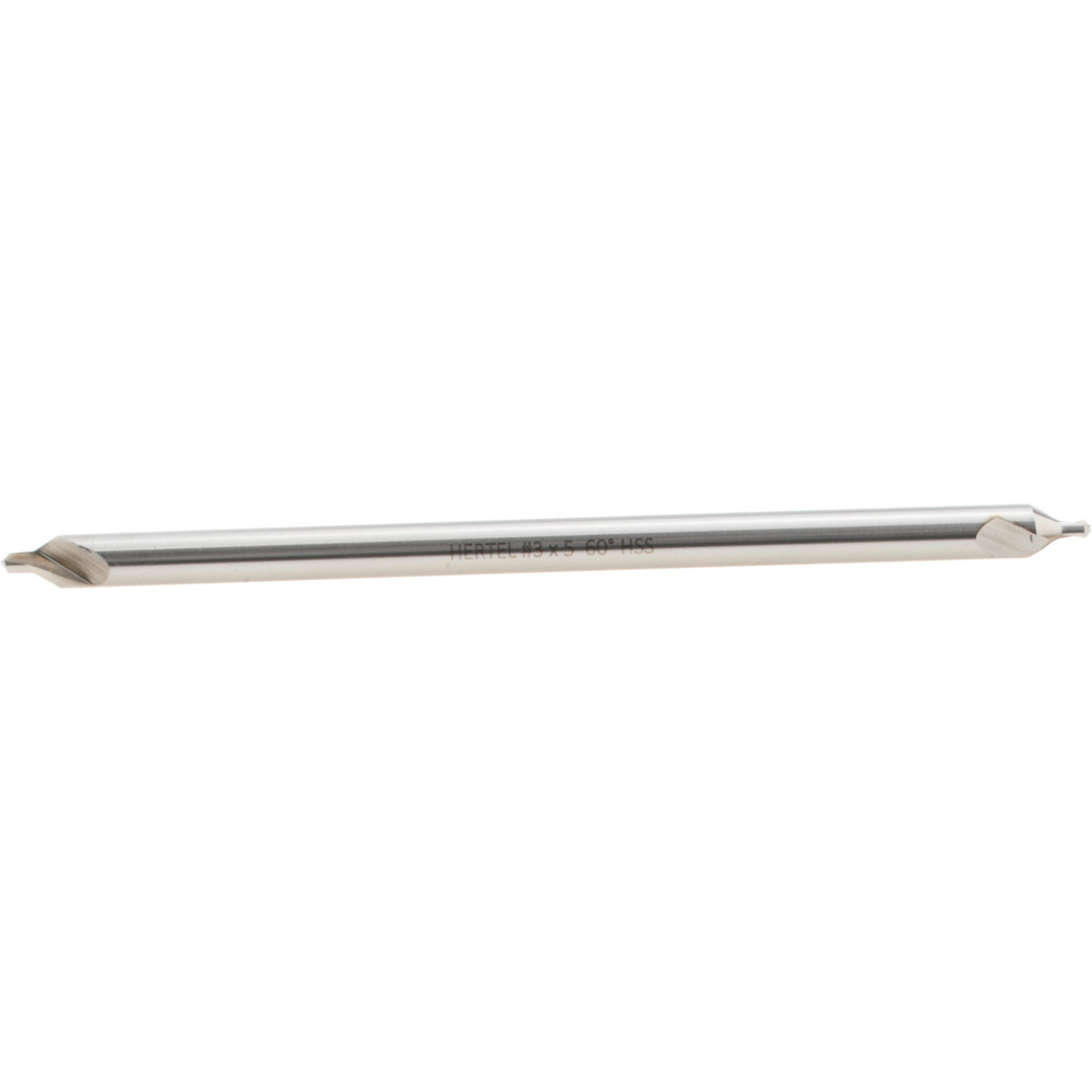 Hertel Combination Drill & Countersink: #3, 1/4" Body Dia, 118 deg, High-Speed Steel - H-81154L03050