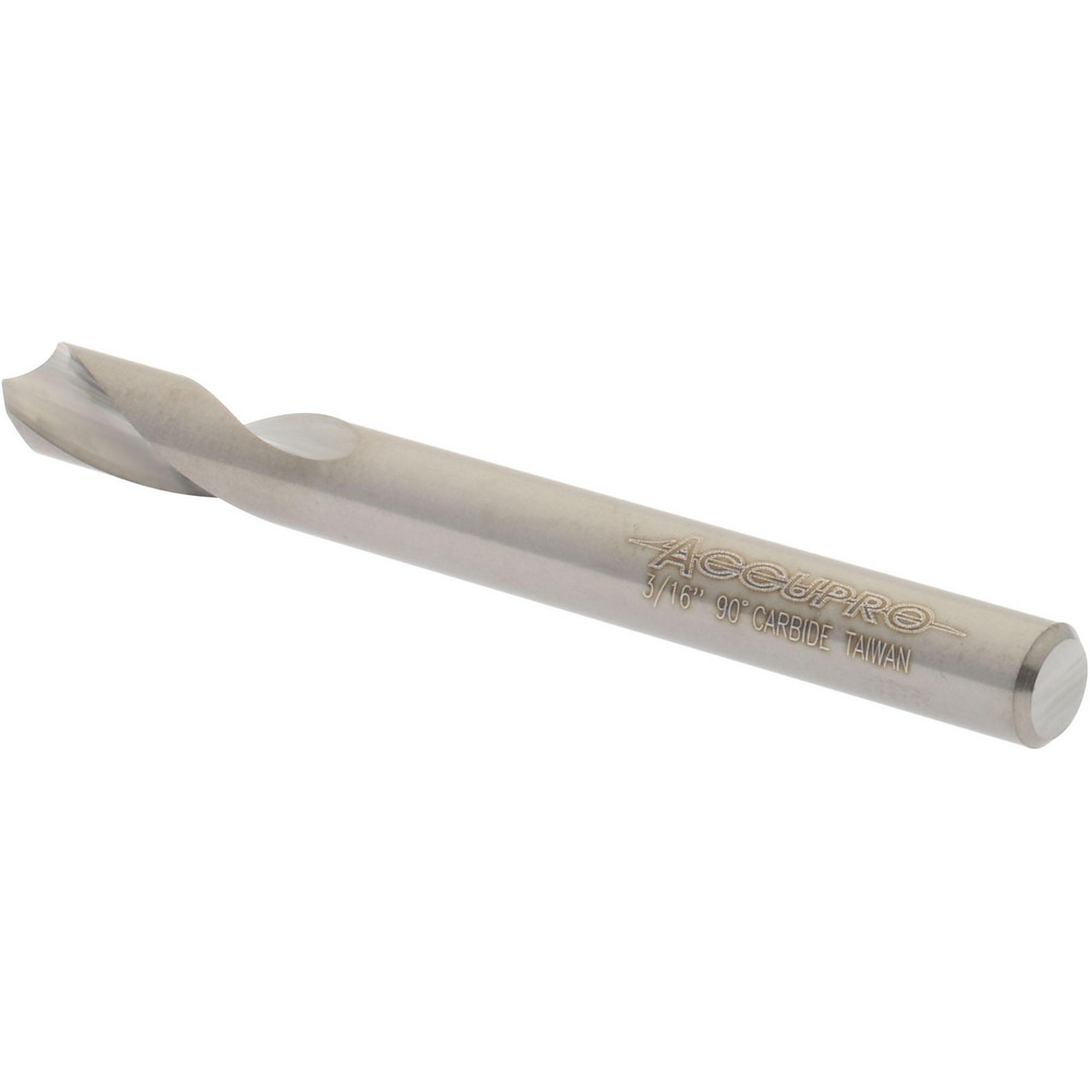 Accupro Spotting Drill: 3/16" Dia, 90 deg, 2" OAL, Solid Carbide - 89698633
