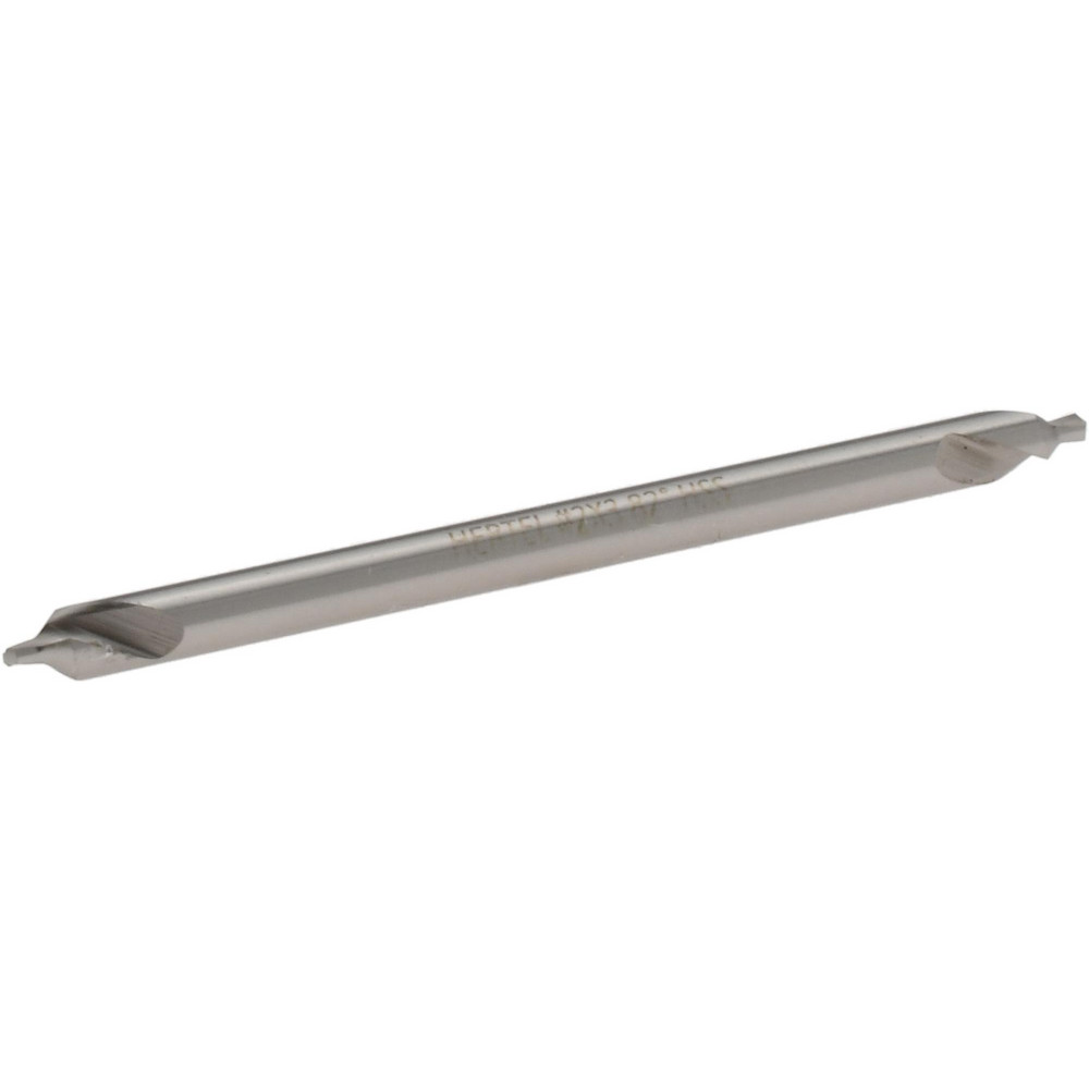 Hertel Combination Drill & Countersink: #2, 3/16" Body Dia, 118 deg, High-Speed Steel - H-81154L02030