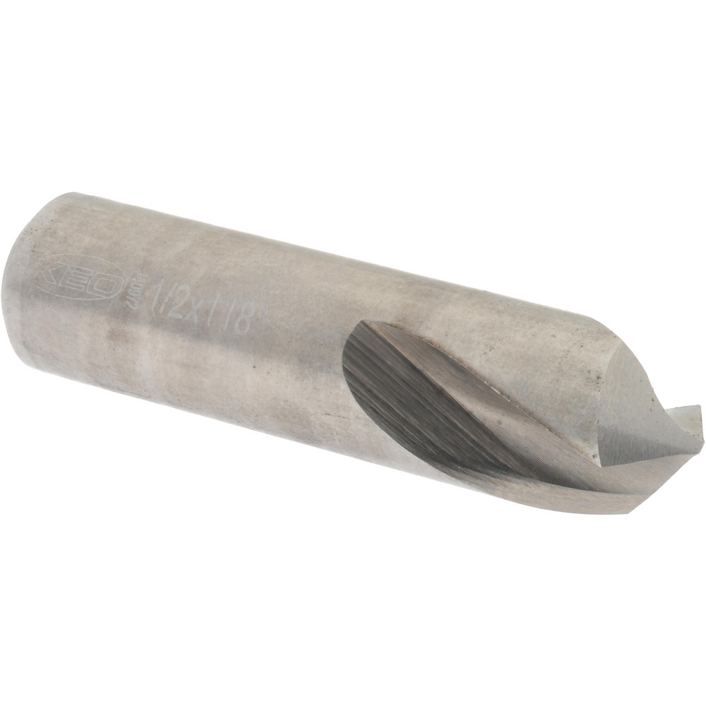 Hertel Spotting Drill: 1/2" Dia, 118 deg, 2" OAL, High-Speed Steel - H-8119B127000