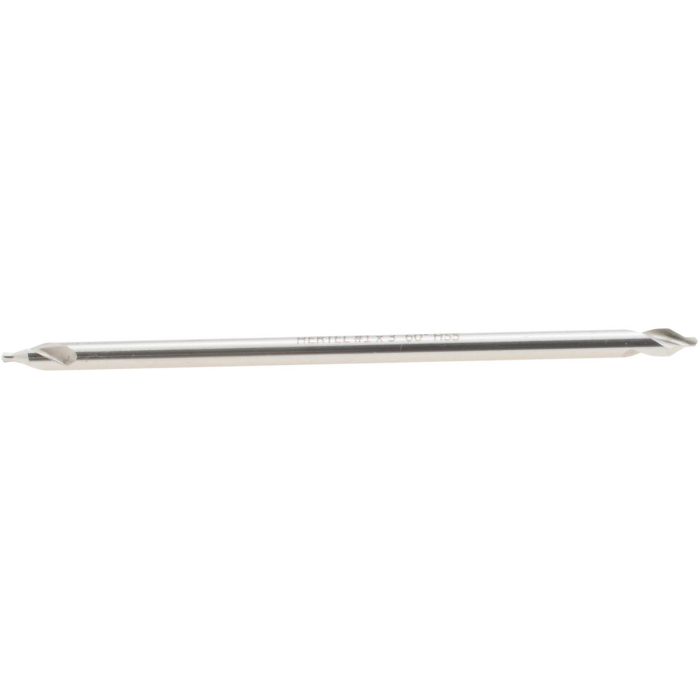 Hertel Combination Drill & Countersink: #1, 1/8" Body Dia, 118 deg, High-Speed Steel - H-81185010300