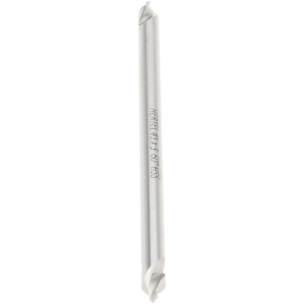 Hertel Combination Drill & Countersink: #1, 1/8" Body Dia, 118 deg, High-Speed Steel - H-81185010300