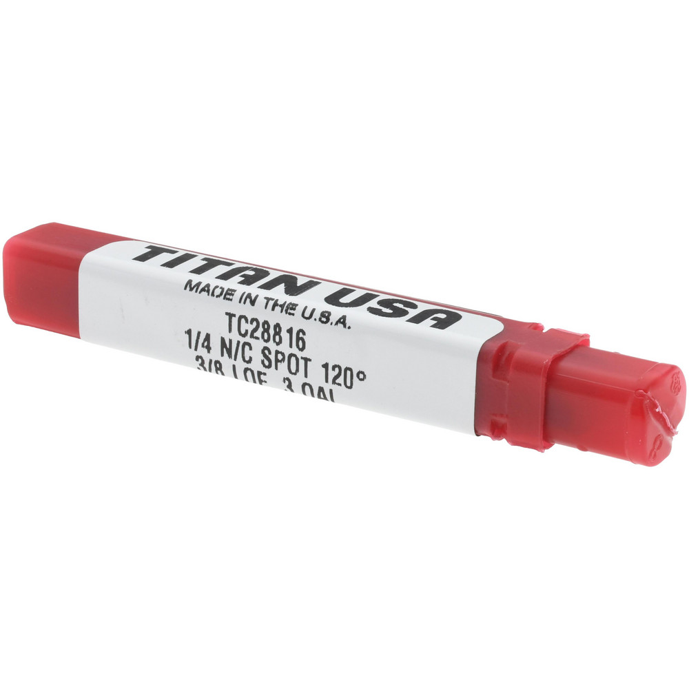Titan USA Spotting Drill: 1/4" Dia, 120 deg, 3" OAL, Solid Carbide - TC28816