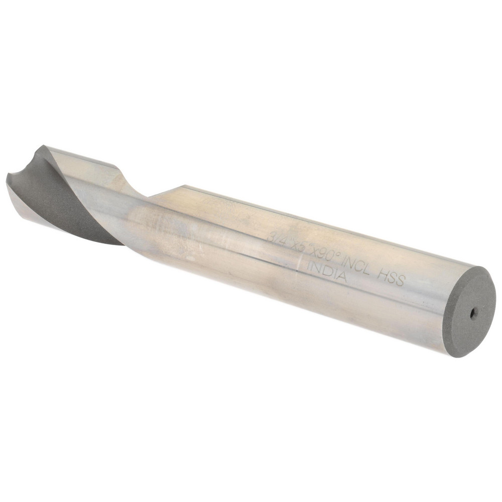 Value Collection Spotting Drill: 3/4" Dia, 90 deg, 5" OAL, High-Speed Steel - 1944296003400X5