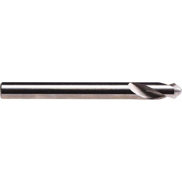 Emuge Spotting Drill: 3/8" Dia, 90 deg, 3" OAL, Solid Carbide - EFUT3100.0952