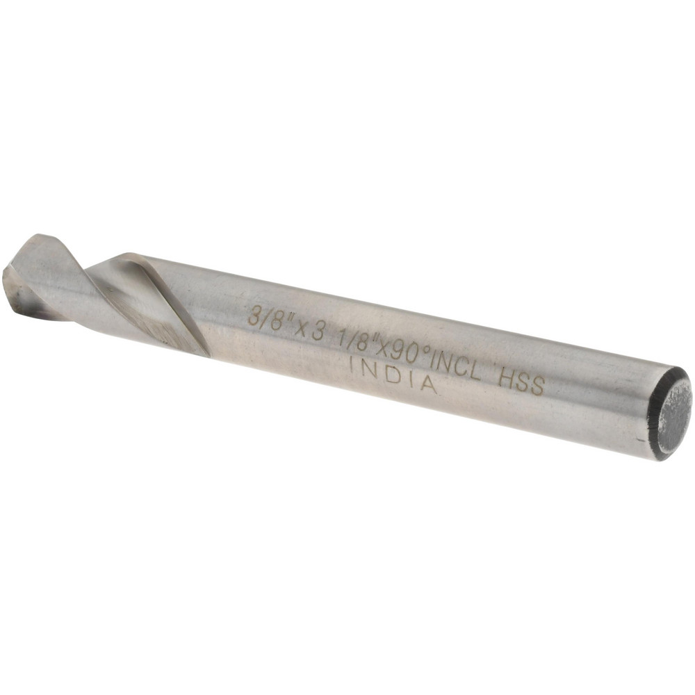 Value Collection Spotting Drill: 3/8" Dia, 90 deg, 3-1/8" OAL, High-Speed Steel - 1944296003800X3