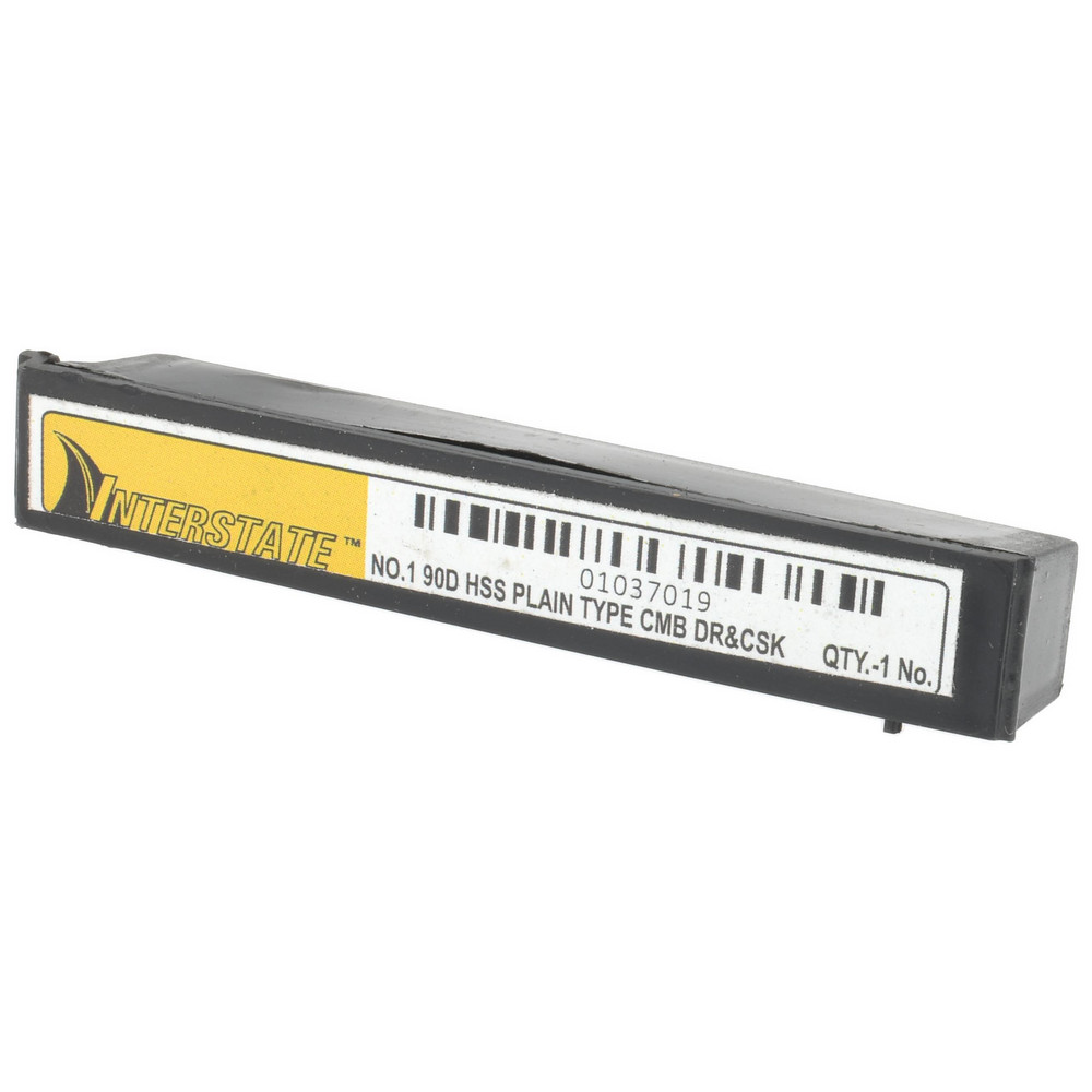 Value Collection Combination Drill & Countersink: #1, 1/8" Body Dia, High-Speed Steel - 1564000010000X0
