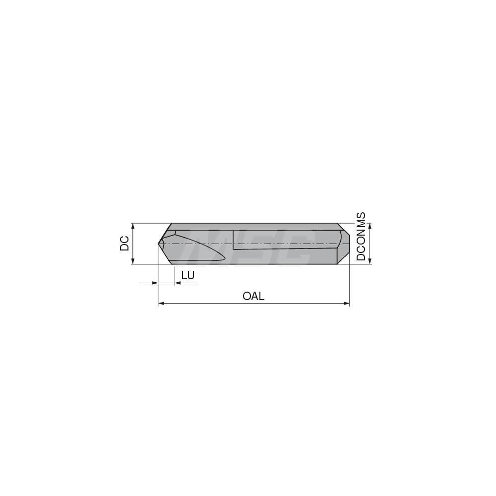 Komet Combination Drill & Countersink: 5.00 mm Body Dia, 120 deg, High-Speed Steel - 1086200500
