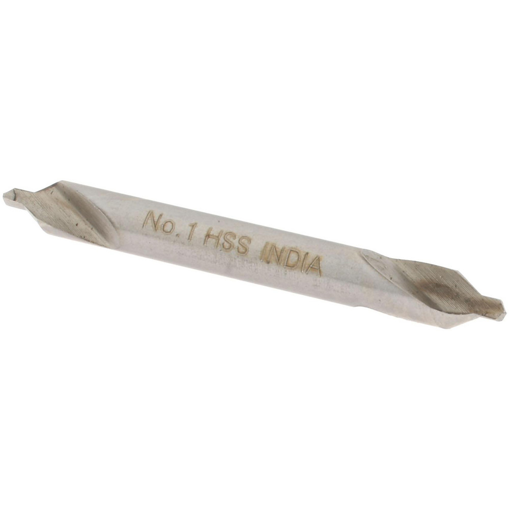Hertel Combination Drill & Countersink: #1, 1/8" Body Dia, 118 deg, High-Speed Steel - H-81154010000
