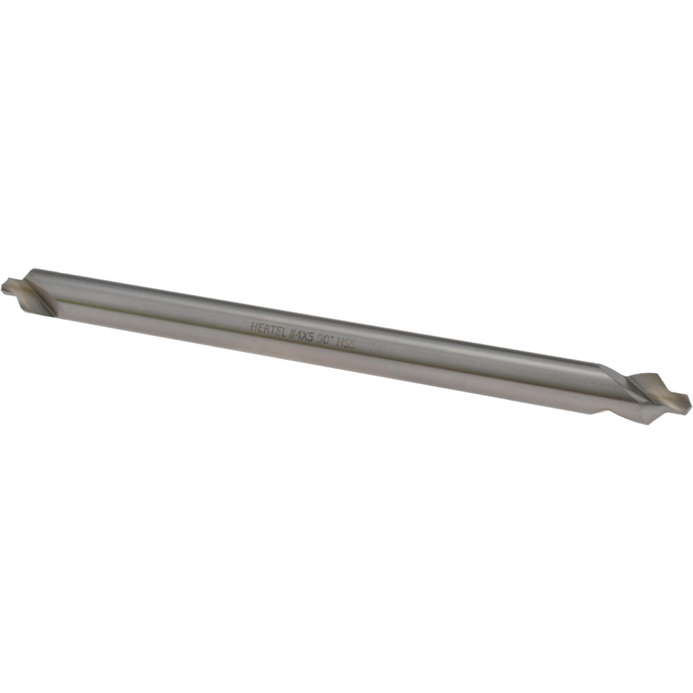 Hertel Combination Drill & Countersink: #4, 5/16" Body Dia, 118 deg, High-Speed Steel - H-81155L04050