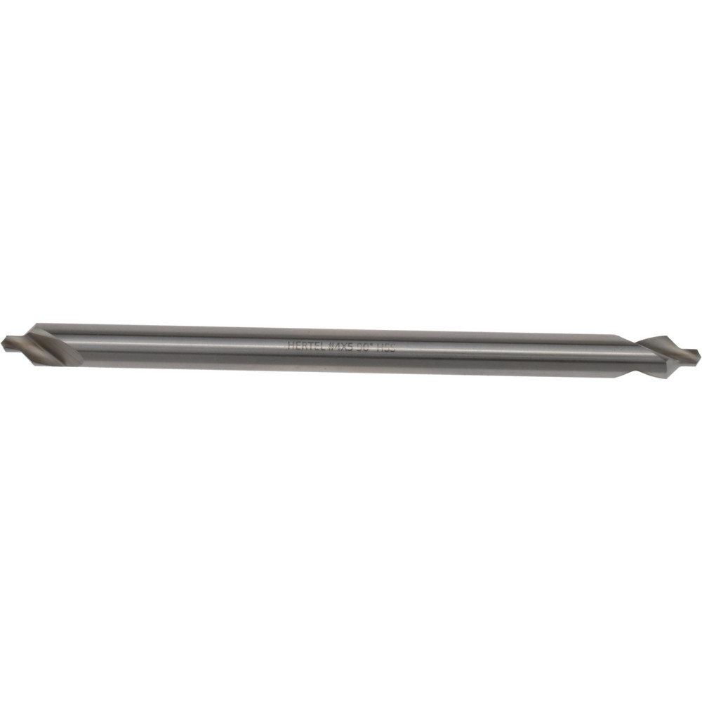 Hertel Combination Drill & Countersink: #4, 5/16" Body Dia, 118 deg, High-Speed Steel - H-81155L04050