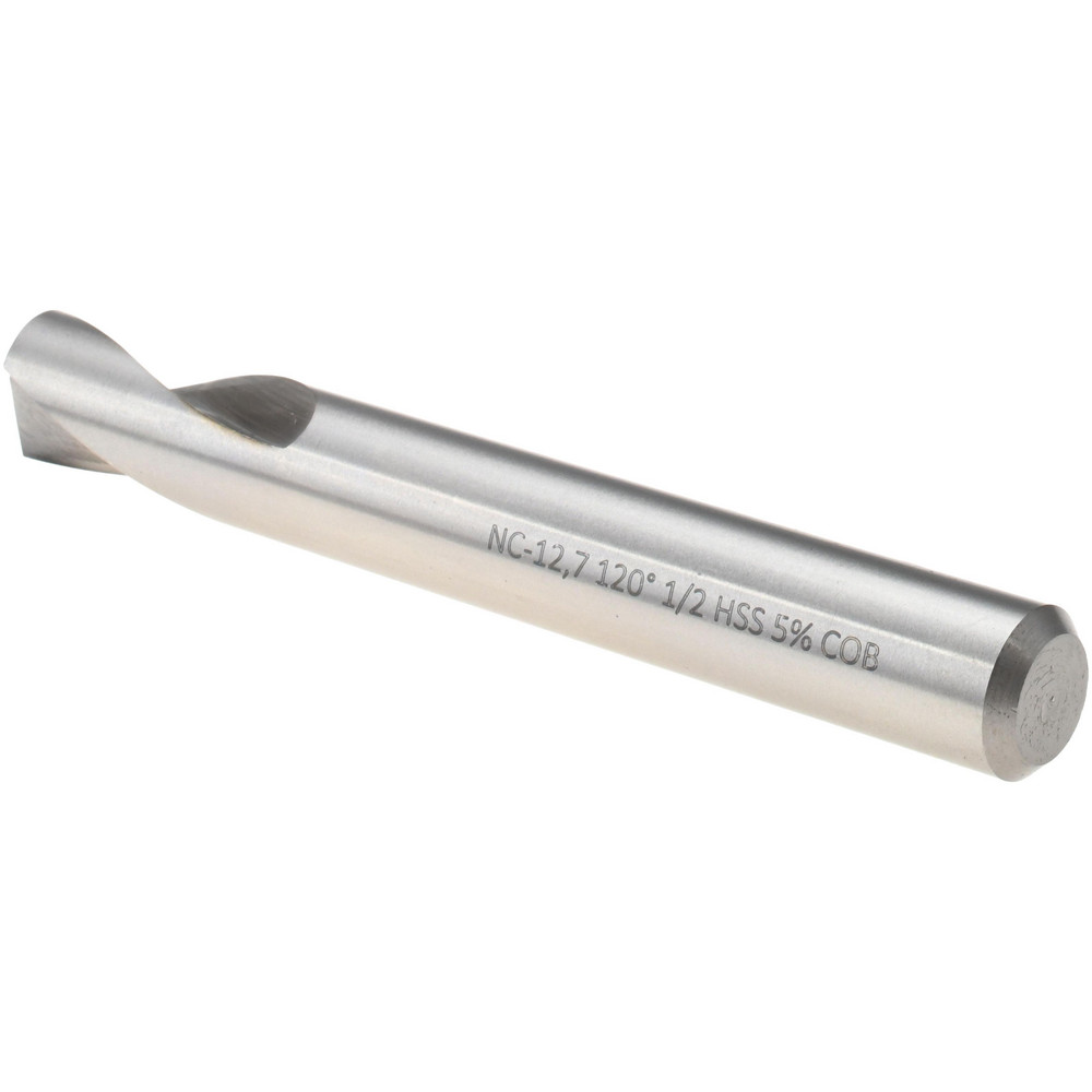 Magafor Spotting Drill: 1/2" Dia, 120 deg, 4" OAL, Cobalt M-35 (HSS-E) - 81196127000