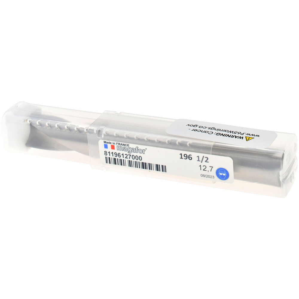 Magafor Spotting Drill: 1/2" Dia, 120 deg, 4" OAL, Cobalt M-35 (HSS-E) - 81196127000