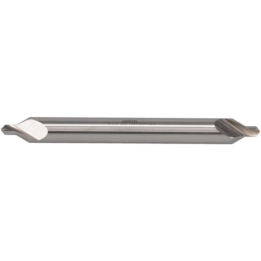 Hertel Combination Drill & Countersink: #6, 1/2" Body Dia, 118 deg, Cobalt - H-81186060500