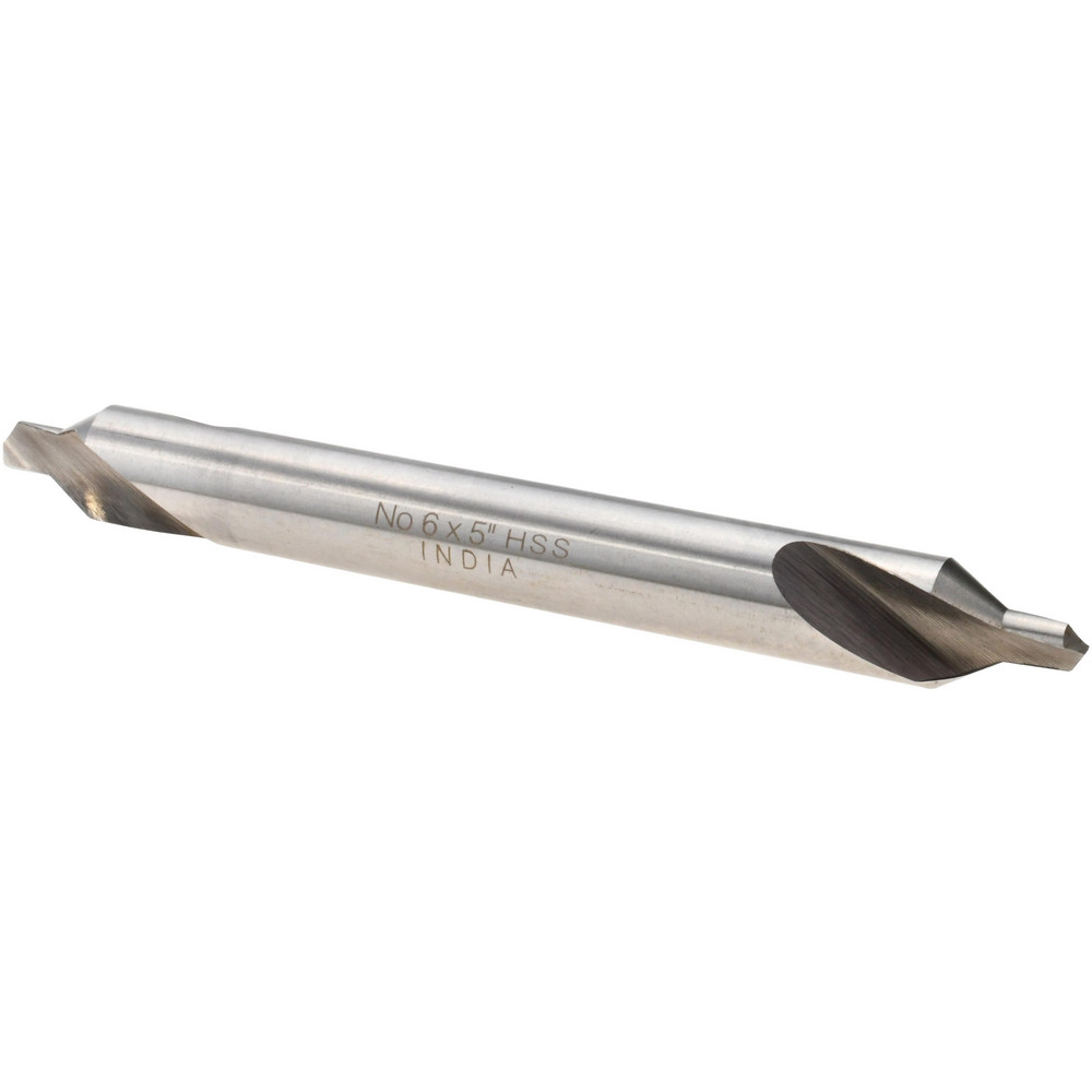 Hertel Combination Drill & Countersink: #6, 1/2" Body Dia, 118 deg, Cobalt - H-81186060500