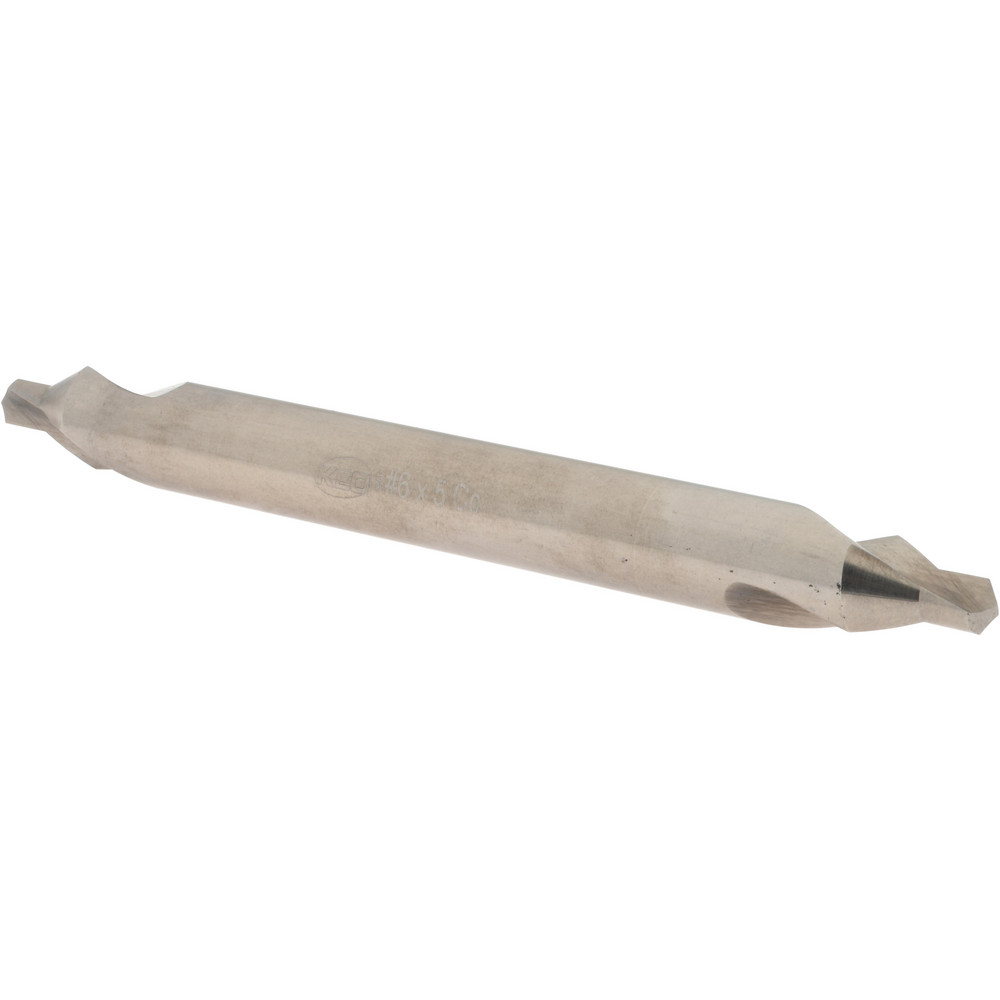 Hertel Combination Drill & Countersink: #6, 1/2" Body Dia, 118 deg, Cobalt - H-81186060500