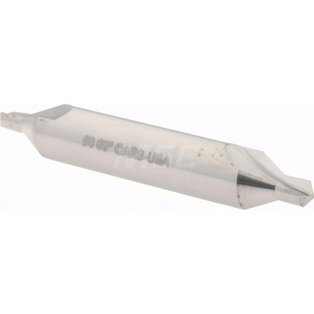 Hertel Combination Drill & Countersink: #6, 1/2" Body Dia, 118 deg, Cobalt - H-81186060500