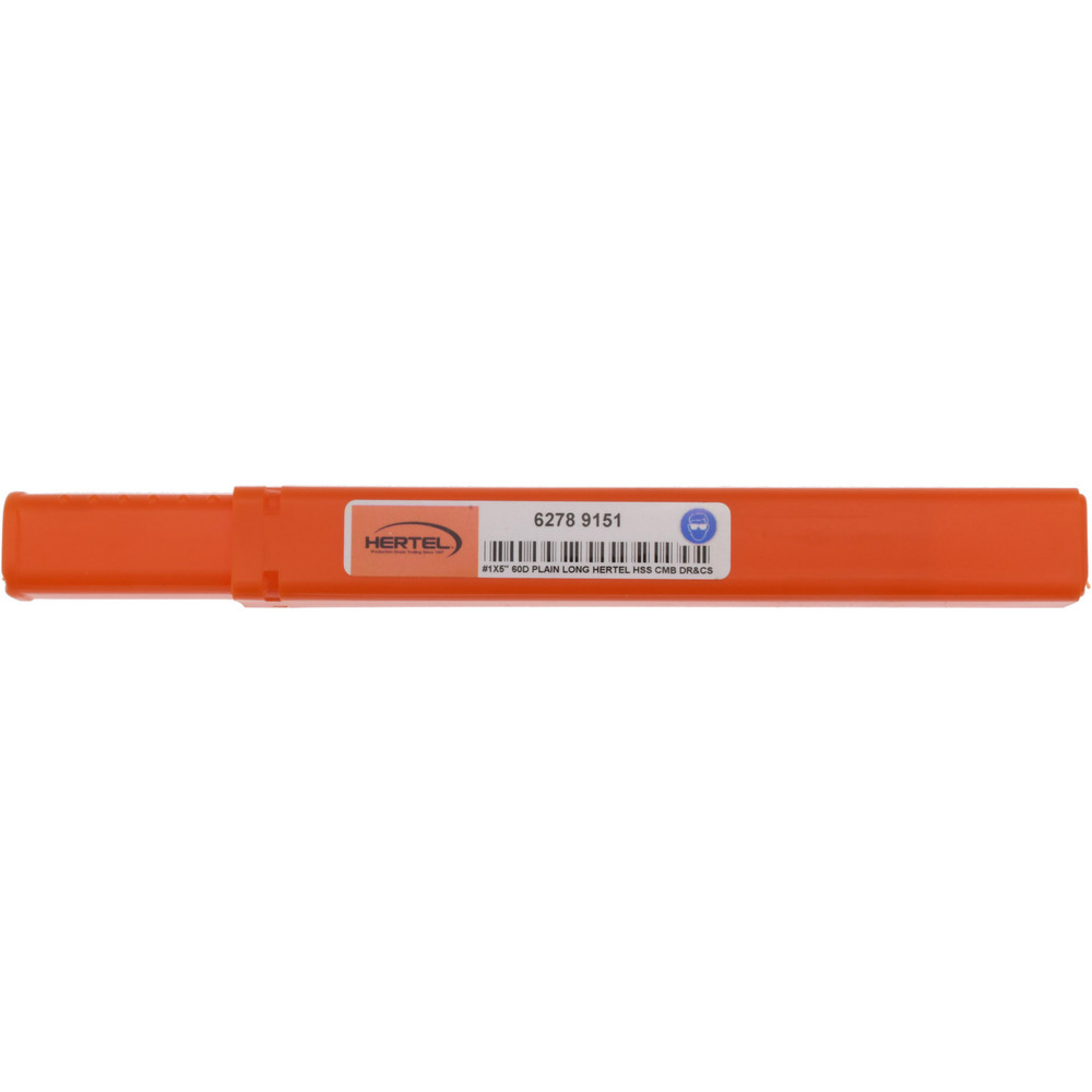 Hertel Combination Drill & Countersink: #1, 1/8" Body Dia, 118 deg, High-Speed Steel - H-81185010500