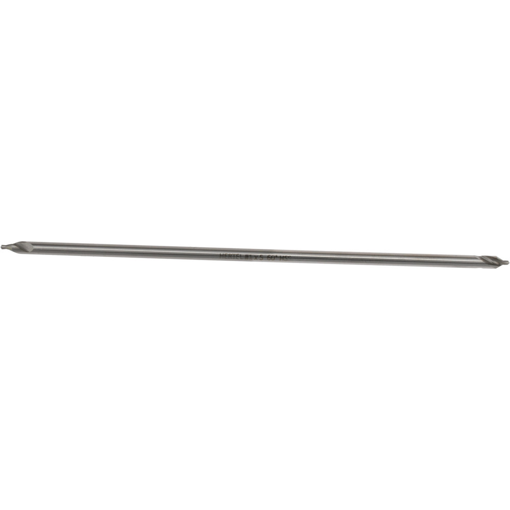 Hertel Combination Drill & Countersink: #1, 1/8" Body Dia, 118 deg, High-Speed Steel - H-81185010500