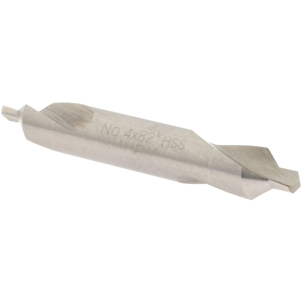 Value Collection Combination Drill & Countersink: #4, 5/16" Body Dia, High-Speed Steel - 1564000040000V0