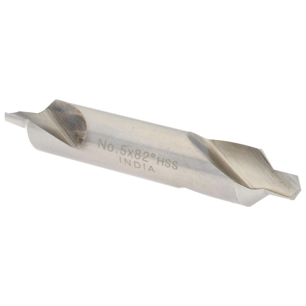 Value Collection Combination Drill & Countersink: #4, 5/16" Body Dia, High-Speed Steel - 1564000040000V0