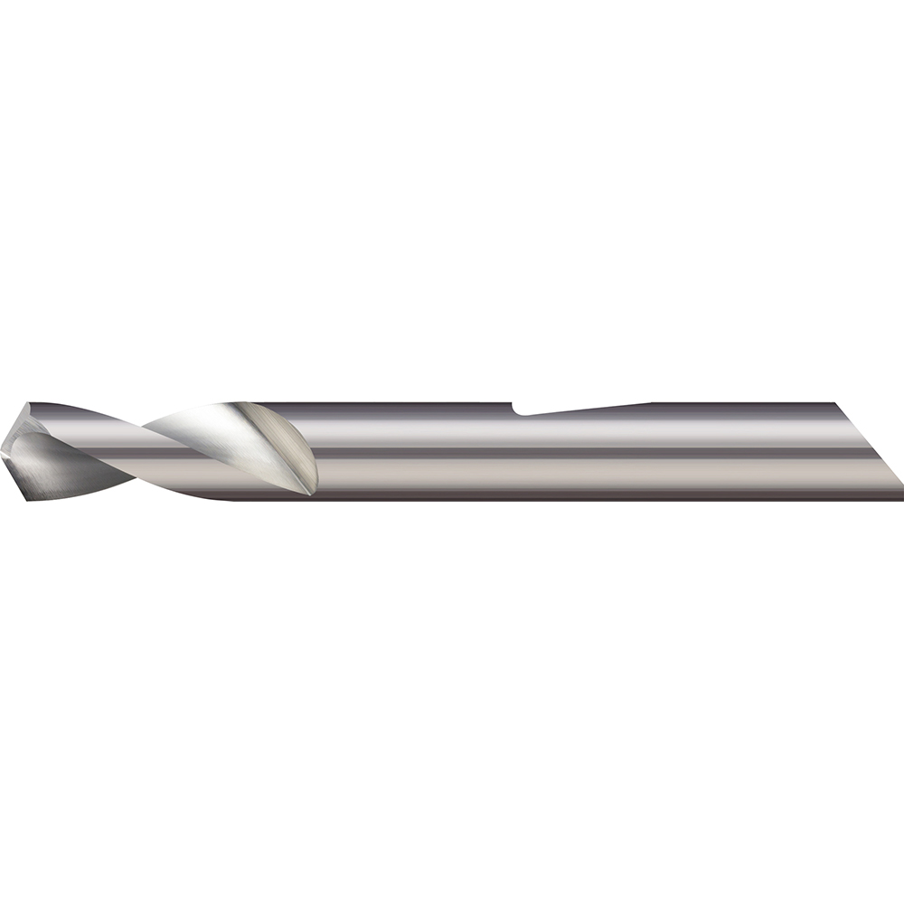 Micro 100 Spotting Drill: 1/2" Dia, 82 deg, 3" OAL, Solid Carbide - QSPD-500-082