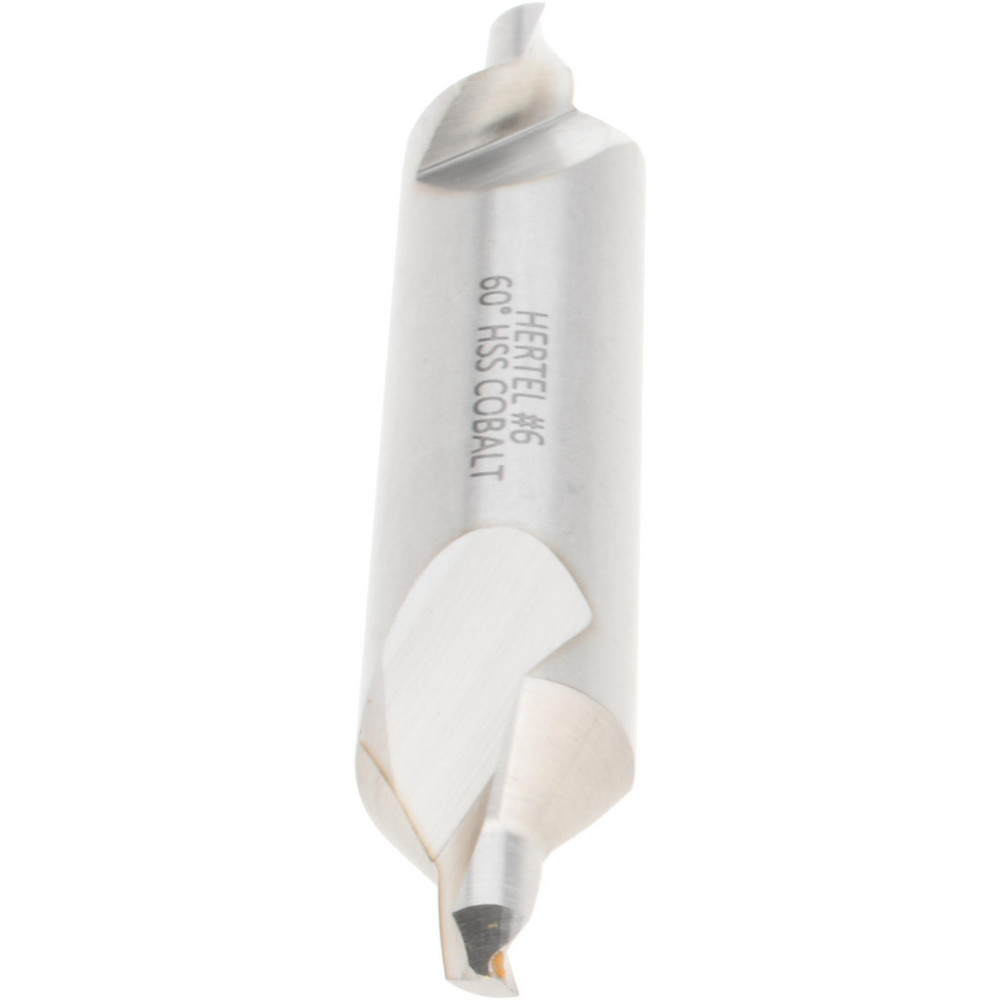 Hertel Combination Drill & Countersink: #6, 1/2" Body Dia, 118 deg, Cobalt - H-81105506000