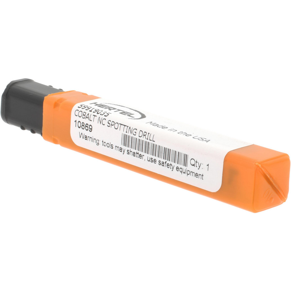 Hertel Spotting Drill: 3/8" Dia, 120 deg, 3-1/2" OAL, Cobalt M-42 - Y59919035