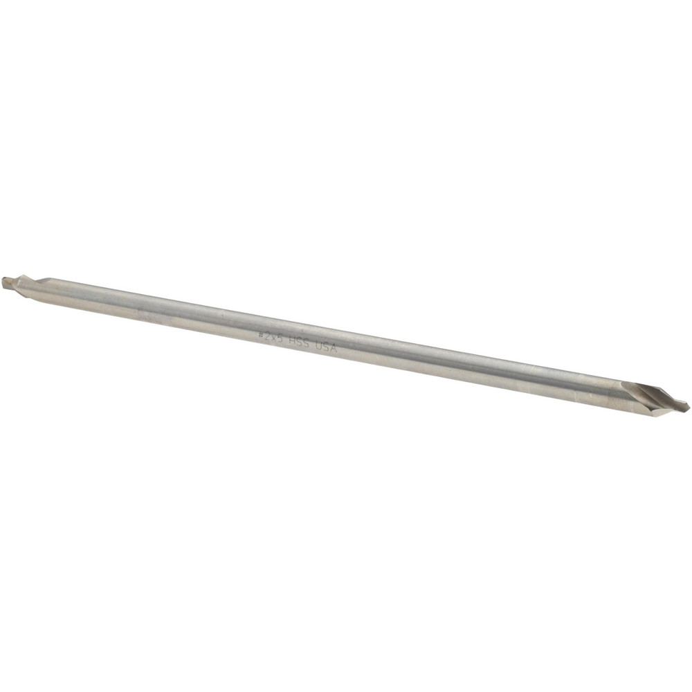Titan USA Combination Drill & Countersink: #2, 3/16" Body Dia, 118 deg, High-Speed Steel - CS50025