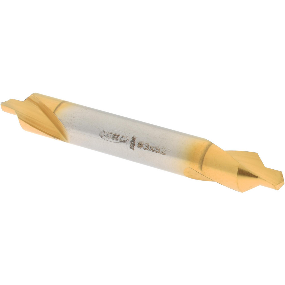 Titan USA Combination Drill & Countersink: #3, 1/4" Body Dia, 118 deg, High-Speed Steel - CS50036
