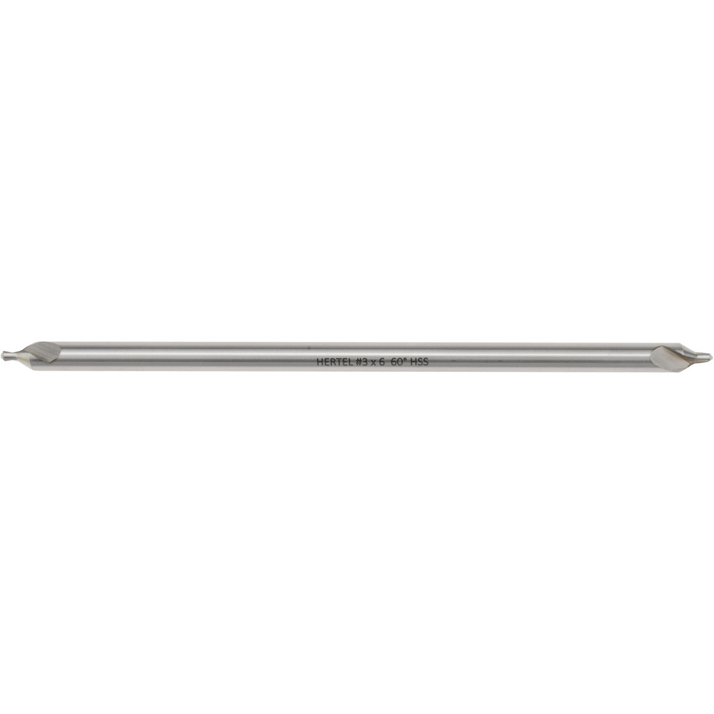 Titan USA Combination Drill & Countersink: #3, 1/4" Body Dia, 118 deg, High-Speed Steel - CS50036