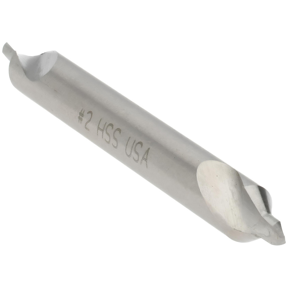 Titan USA Combination Drill & Countersink: #2, 3/16" Body Dia, 118 deg, High-Speed Steel - CS10002