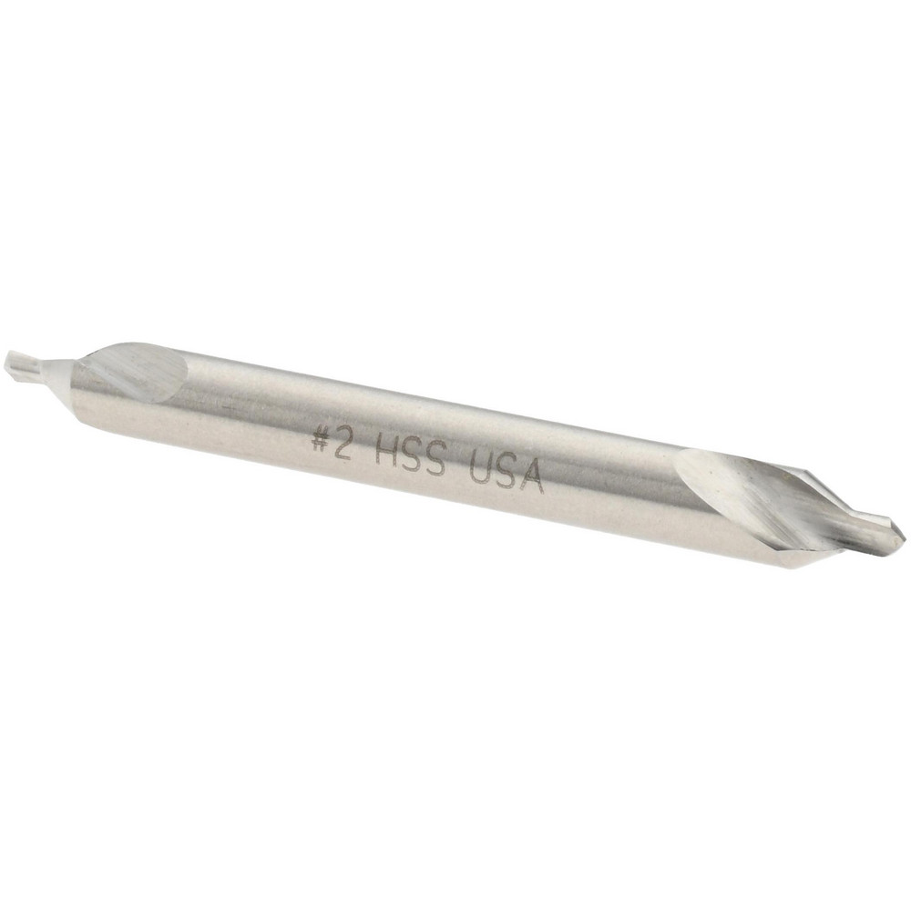 Titan USA Combination Drill & Countersink: #2, 3/16" Body Dia, 118 deg, High-Speed Steel - CS10002