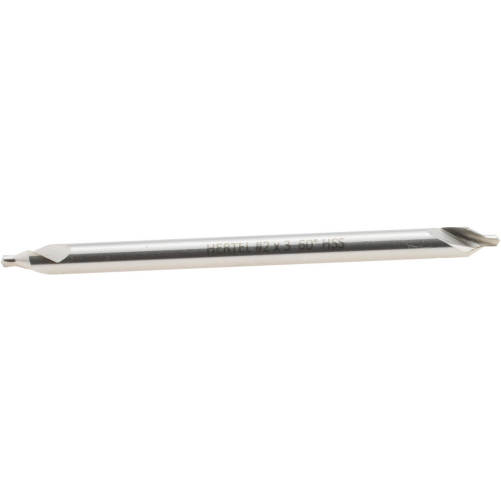 Titan USA Combination Drill & Countersink: #2, 3/16" Body Dia, 118 deg, High-Speed Steel - CS50023